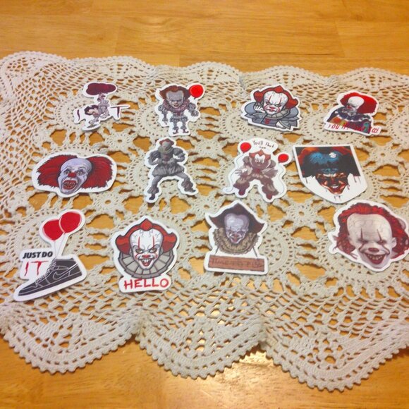 Scary Clowns / Horror stickers bundle, cellphone, hydroflask, crafts - Picture 1 of 5
